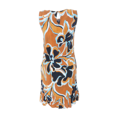 Brown Print Mini Dress