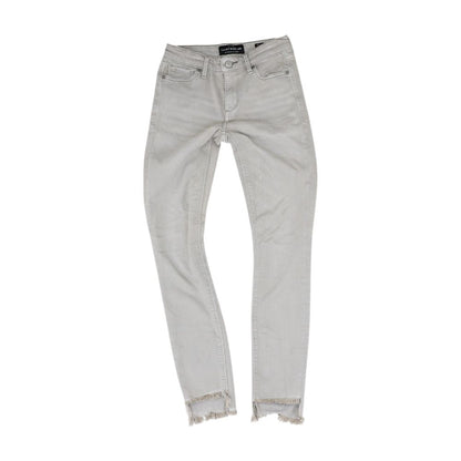 Tan Solid Mid Rise Skinny Leg Jeans
