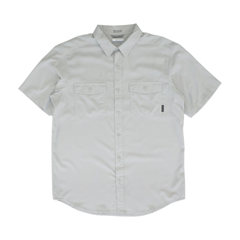 Gray Solid Outdoor Button Down