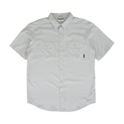 Gray Solid Outdoor Button Down