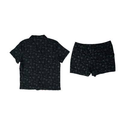 Black Graphic Short Set
