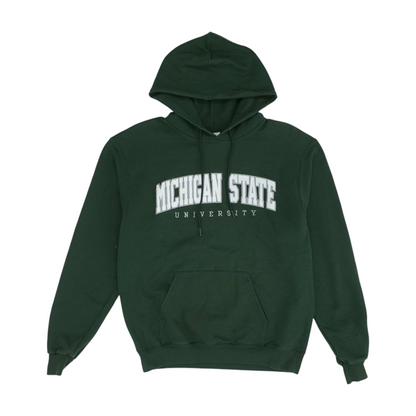 Green Michigan State University Solid Hoodie Pullover
