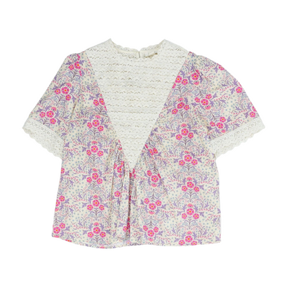 Beige Floral Blouse