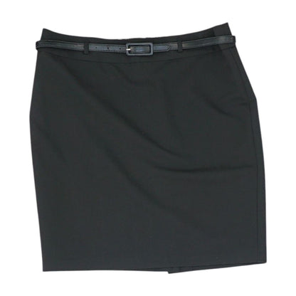 Silver Solid Midi Skirt