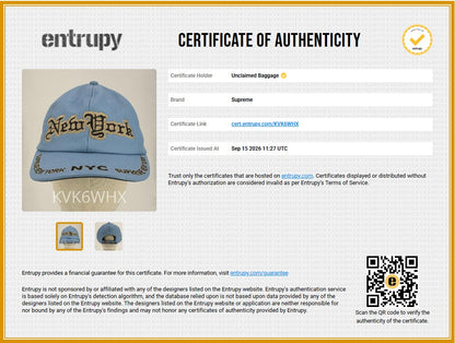 New York Leather 6-Panel Hat in Blue