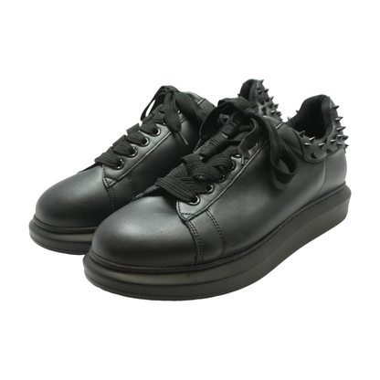 Black Lace-Up Casual Shoes