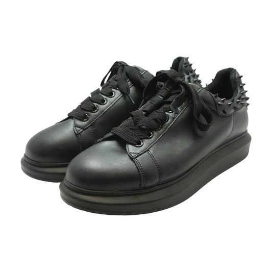Black Lace-Up Casual Shoes
