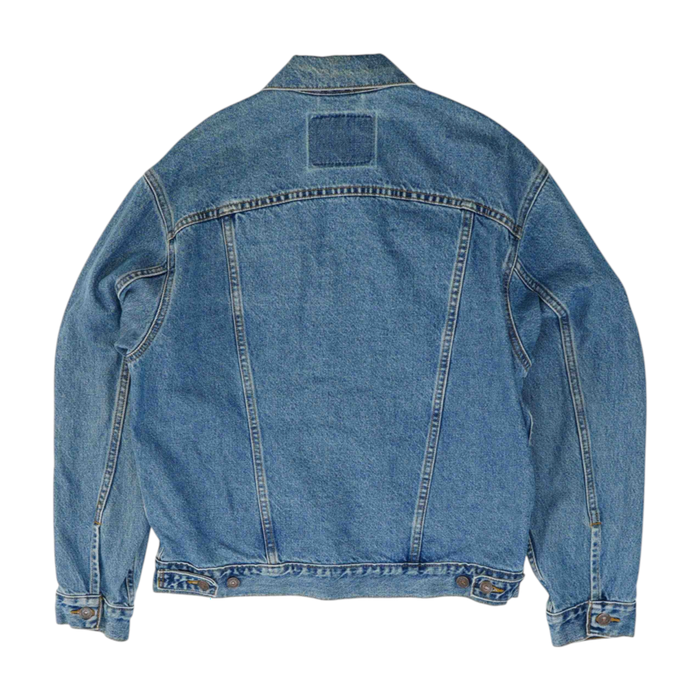 Blue Solid Denim Jacket