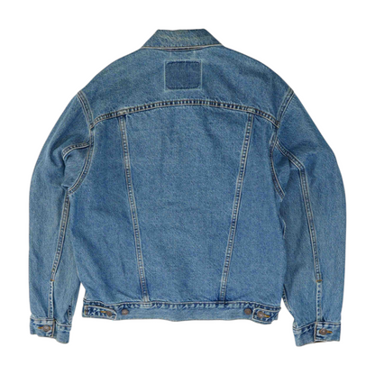 Blue Solid Denim Jacket