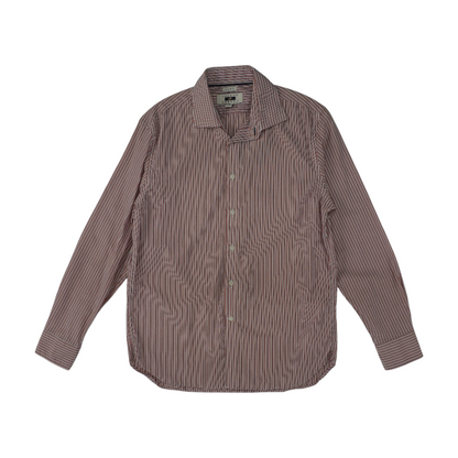 White Striped Long Sleeve Button Down