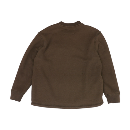 Brown Solid Pullover Sweater