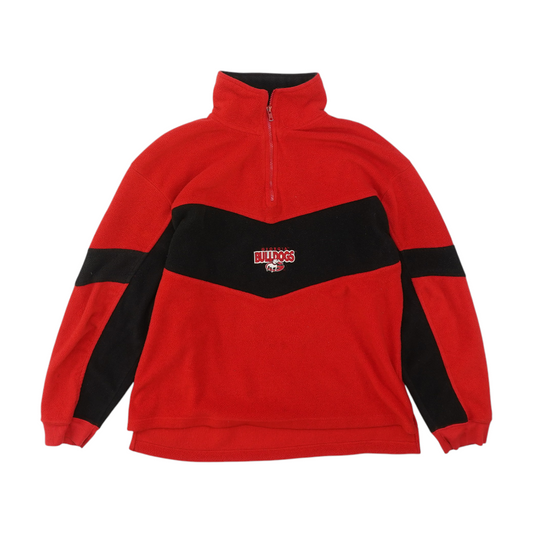 Red Georgia Bulldogs Color Block 1/4 Zip Pullover