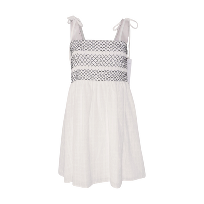 White Abstract Mini Dress