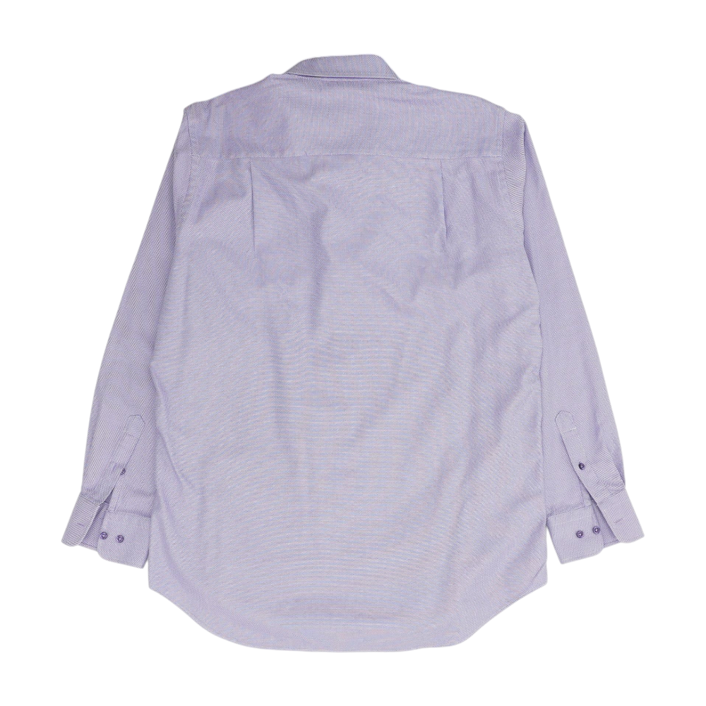 Purple Solid Long Sleeve Button Down