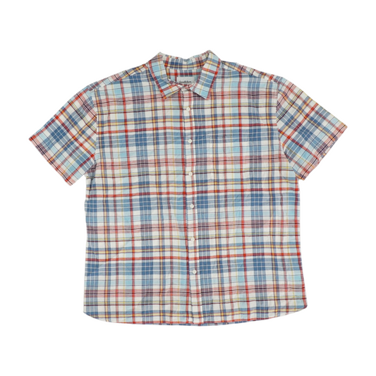 Multi Plaid Short Sleeve Button Down