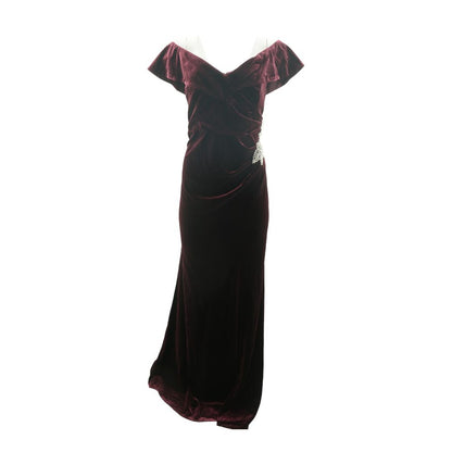 Maroon Formal Maxi Dress
