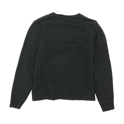 Black Solid Sweatshirt Pullover