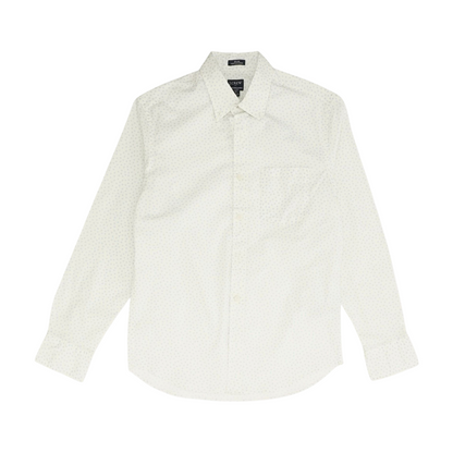 White Floral Long Sleeve Button Down