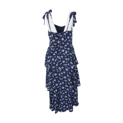 Navy Floral Midi Dress