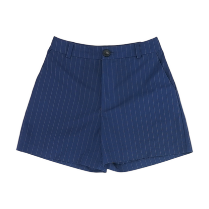 Navy Striped Chino Shorts