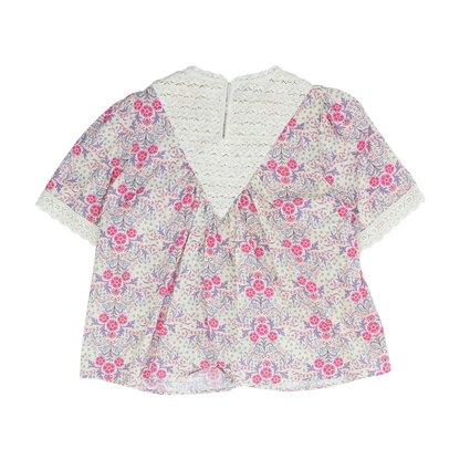 Beige Floral Blouse