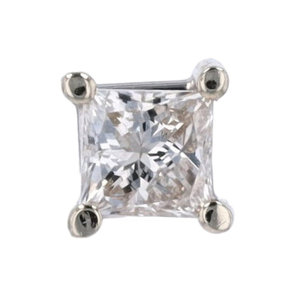 14K White Gold Diamond Stud Earrings