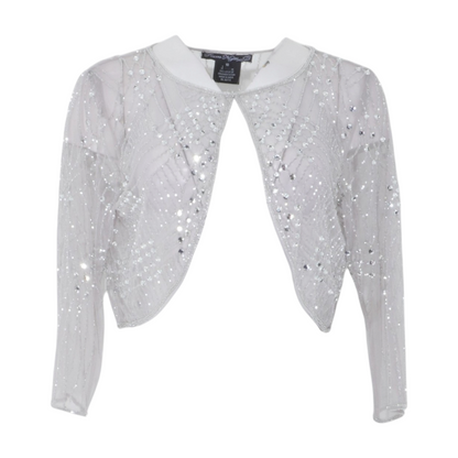 Gray Cropped Cardigan