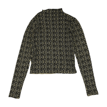 Beige Graphic Pullover Sweater