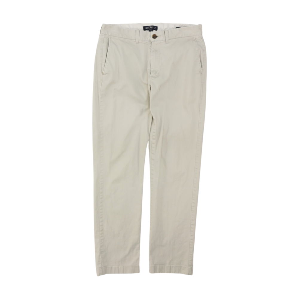 Beige Straight Pants