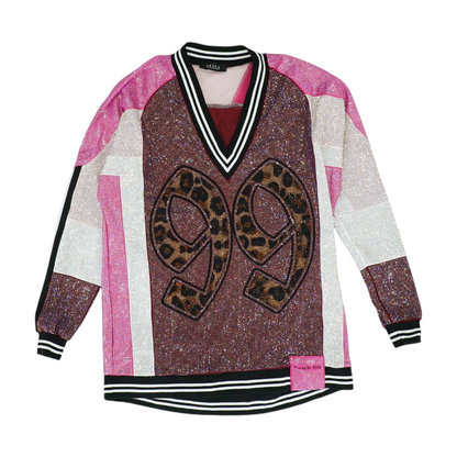 Pink Color Block Blouse