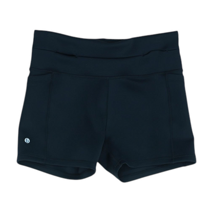 Black Solid Active Shorts