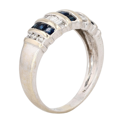 14K White Gold Diamond Band Ring