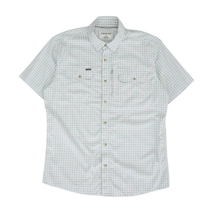 Gray Plaid Short Sleeve Button Down