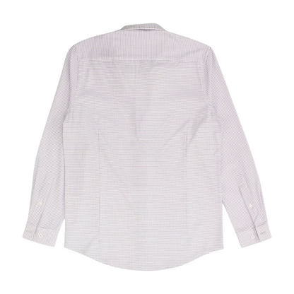 White Check Long Sleeve Button Down