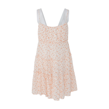 Peach Floral Mini Dress