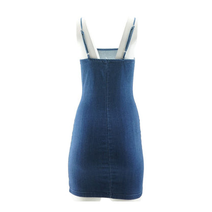 Navy Solid Mini Dress