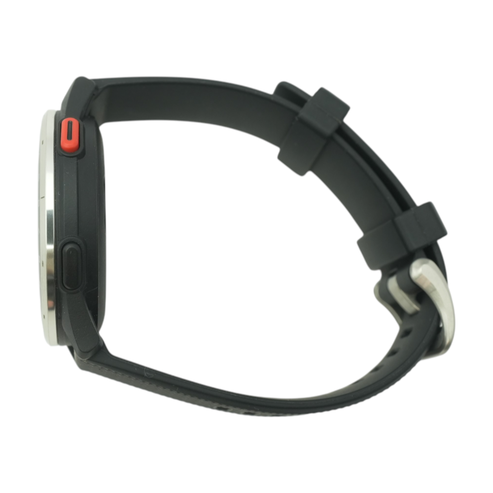 43mm Approach S44 Silver Smartwatch Black Band M/L