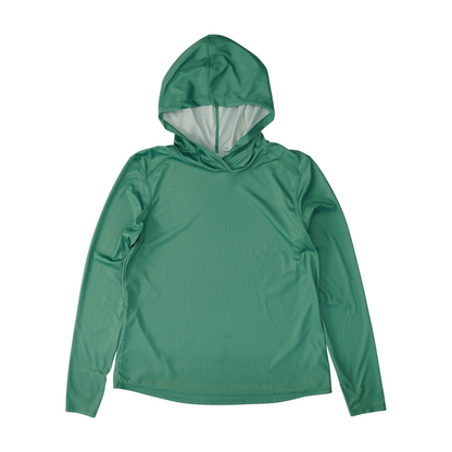 Green Solid Hoodie Pullover