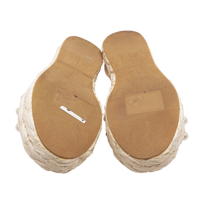 Ivory Wedged Sandals