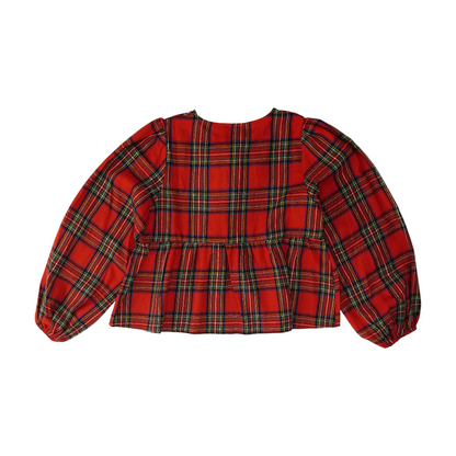 Red Plaid Blouse