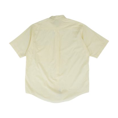 Yellow Solid Short Sleeve Button Down