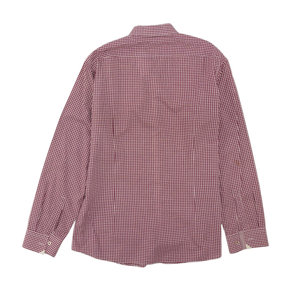 Magenta Check Long Sleeve Button Down