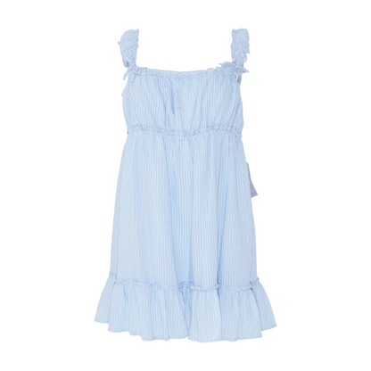 Blue Striped Mini Dress