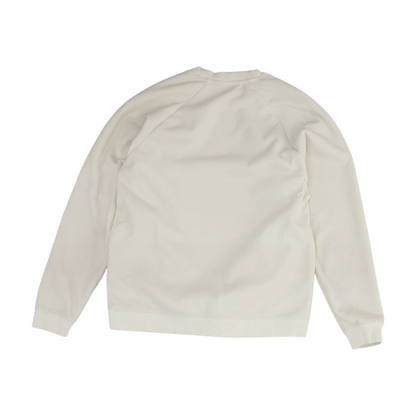White Solid Sweatshirt Pullover