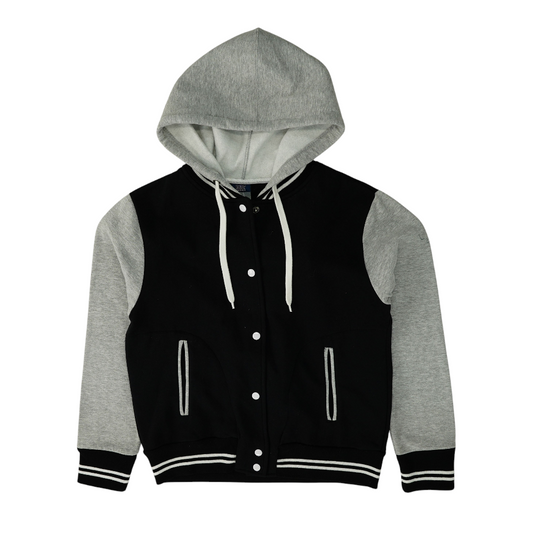 Black Color Block Jacket
