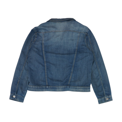 Blue Solid Denim Jacket