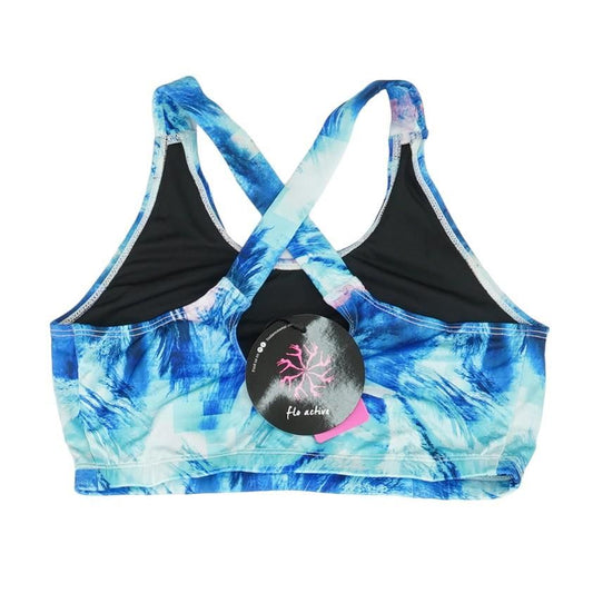 Blue Tie Dye Sports Bra