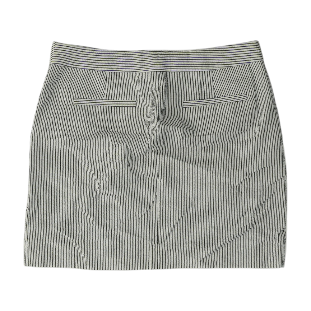 White Striped Mini Skirt