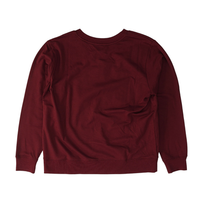 Maroon Solid Sweatshirt Pullover