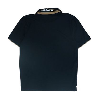 Black Solid Short Sleeve Polo